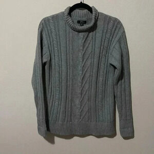J.Crew | knit sweater in 100% cotton, dark grey. Small. EUC.